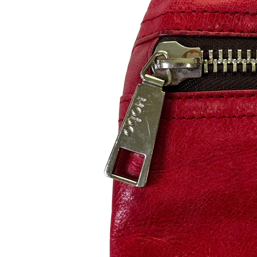 HOBO International Red Leather Crossbody Shoulder Bag Adjustable Strap - Picture 5 of 10